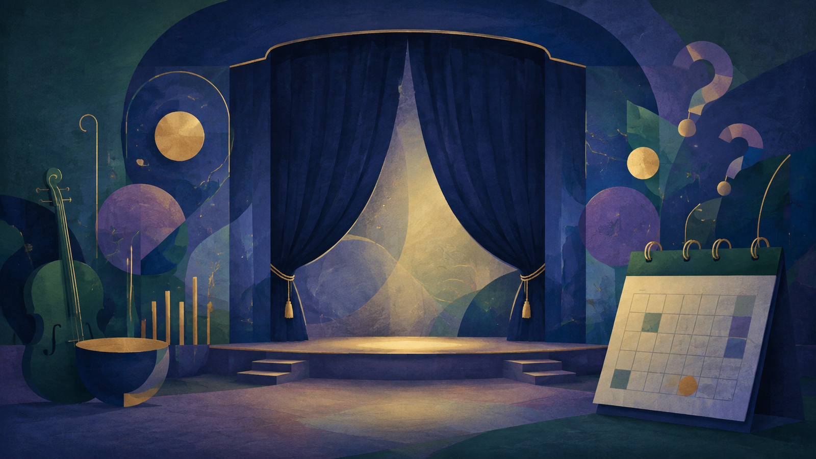 Palco cultural aguardando confirmação de programação